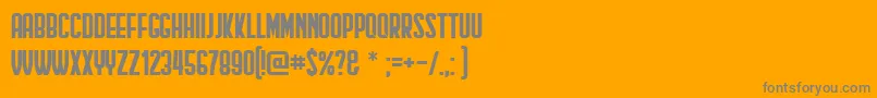 フォントHindenburgCondensed – オレンジの背景に灰色の文字