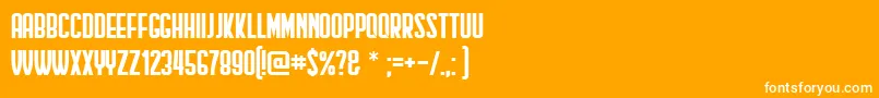 フォントHindenburgCondensed – オレンジの背景に白い文字