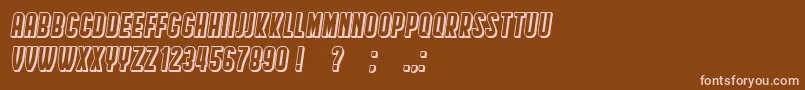 フォントHindenburgCondensedShadow Italic – 茶色の背景にピンクのフォント