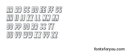 Schriftart HindenburgCondensedShadow Italic