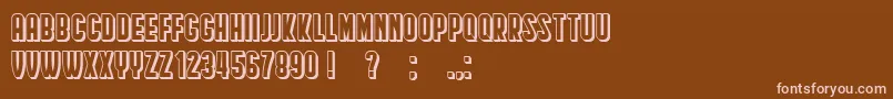 Шрифт HindenburgCondensedShadow – розовые шрифты на коричневом фоне