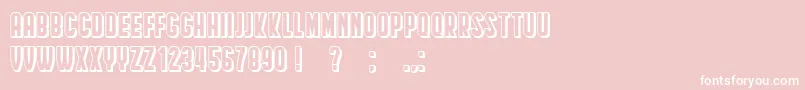 HindenburgCondensedShadow Font – White Fonts on Pink Background