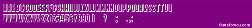 HindenburgCondensedShadow Font – White Fonts on Purple Background