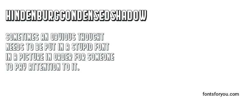 Шрифт HindenburgCondensedShadow