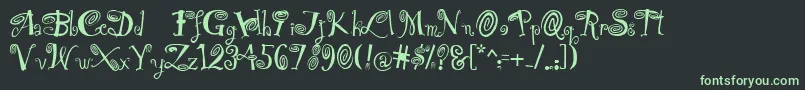 HipnOtik Font – Green Fonts on Black Background