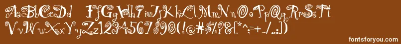 Шрифт HipnOtik – белые шрифты на коричневом фоне