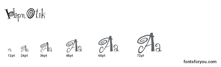 Размеры шрифта HipnOtik (129708)