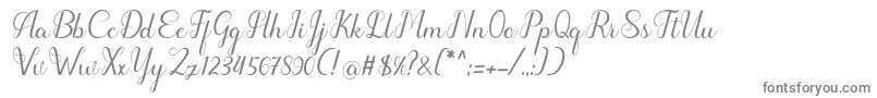 フォントhipnotis – 白い背景に灰色の文字