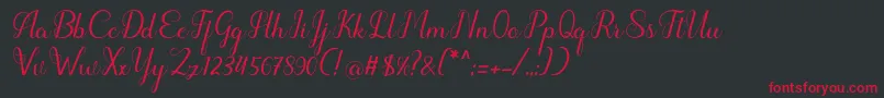 hipnotis Font – Red Fonts on Black Background