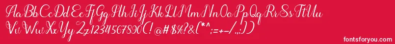 フォントhipnotis – 赤い背景に白い文字