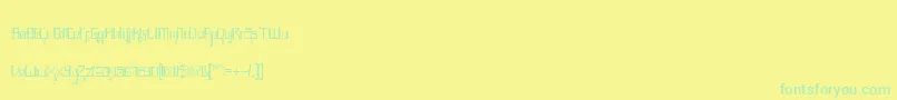 AwesomeJava Font – Green Fonts on Yellow Background