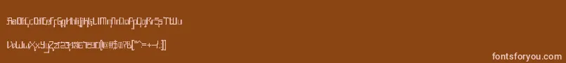 AwesomeJava Font – Pink Fonts on Brown Background