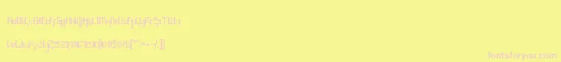 AwesomeJava Font – Pink Fonts on Yellow Background