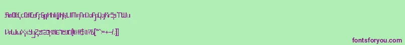 fuente AwesomeJava – Fuentes Moradas Sobre Fondo Verde