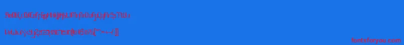 AwesomeJava Font – Red Fonts on Blue Background