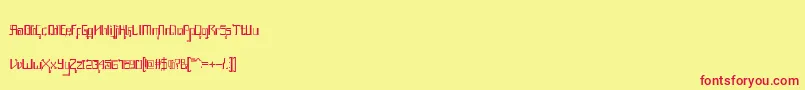 AwesomeJava Font – Red Fonts on Yellow Background