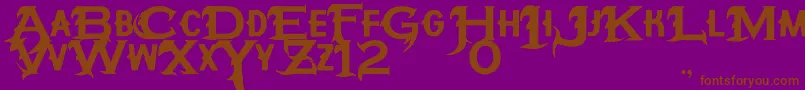 HipotesiS Font – Brown Fonts on Purple Background