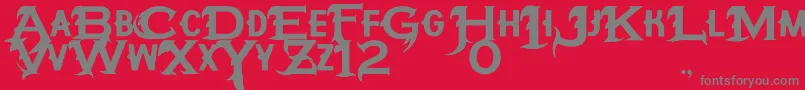 HipotesiS Font – Gray Fonts on Red Background