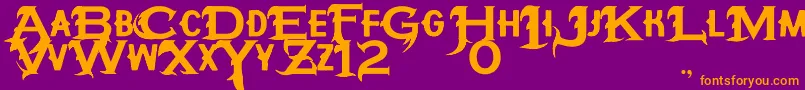 HipotesiS Font – Orange Fonts on Purple Background