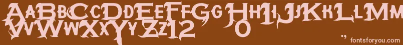 HipotesiS Font – Pink Fonts on Brown Background