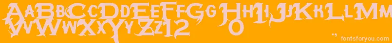 HipotesiS Font – Pink Fonts on Orange Background