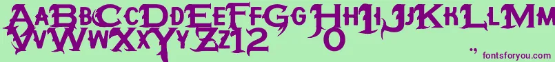 HipotesiS Font – Purple Fonts on Green Background