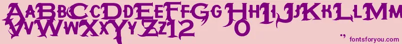 HipotesiS Font – Purple Fonts on Pink Background