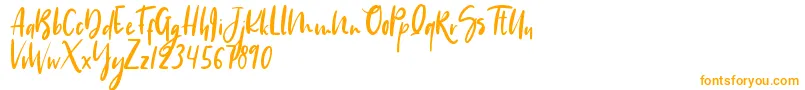 Hippie Unicorn-Schriftart – Orangefarbene Schriften