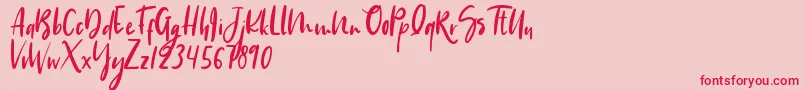 Hippie Unicorn Font – Red Fonts on Pink Background