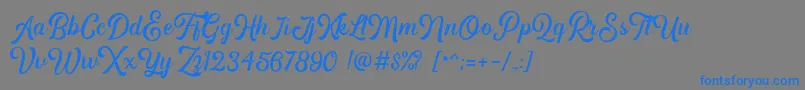 Hipsterious DEMO Font – Blue Fonts on Gray Background