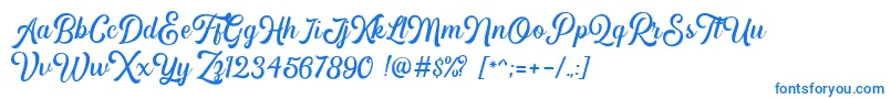 Więcej informacji o czcionce Hipsterious DEMO Czcionka Hipsterious DEMO – niebieskie czcionki