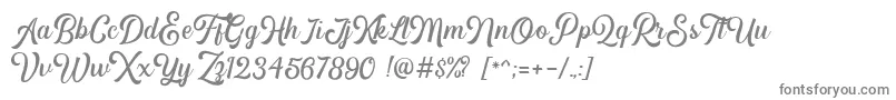 Hipsterious DEMO Font – Gray Fonts on White Background