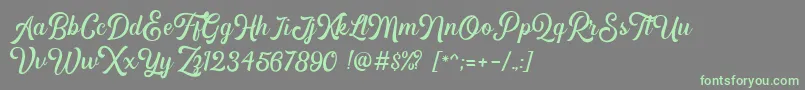 Hipsterious DEMO Font – Green Fonts on Gray Background