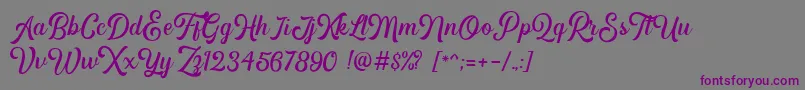 Hipsterious DEMO Font – Purple Fonts on Gray Background