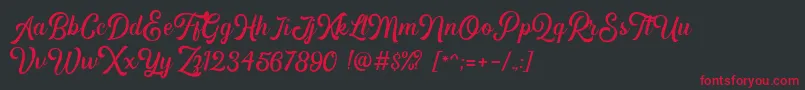 Hipsterious DEMO Font – Red Fonts on Black Background