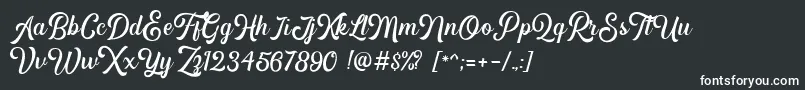Hipsterious DEMO Font – White Fonts on Black Background
