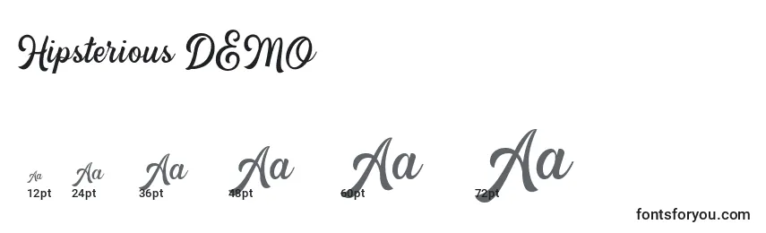 Hipsterious DEMO Font Sizes