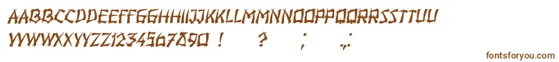 Hiroshima Italic-fontti – ruskeat fontit valkoisella taustalla