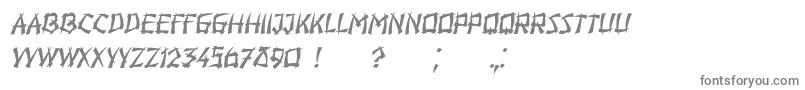 フォントHiroshima Italic – 白い背景に灰色の文字