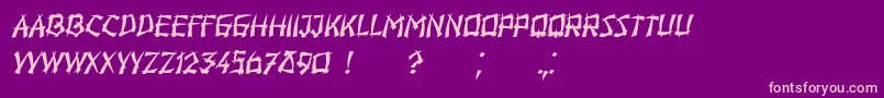 Hiroshima Italic Font – Pink Fonts on Purple Background