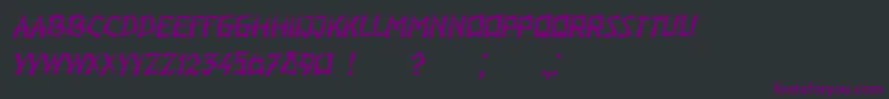 fuente Hiroshima Italic – Fuentes Moradas Sobre Fondo Negro