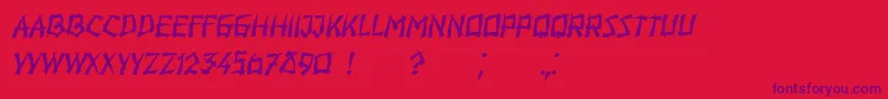 Шрифт Hiroshima Italic – фиолетовые шрифты на красном фоне
