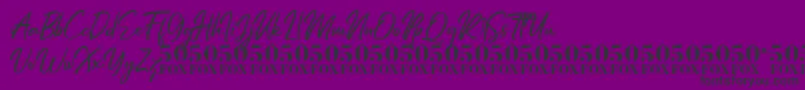 fuente Hiroshima Script – Fuentes Negras Sobre Fondo Morado