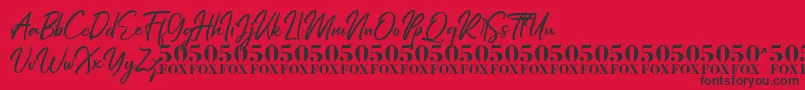 Hiroshima Script Font – Black Fonts on Red Background