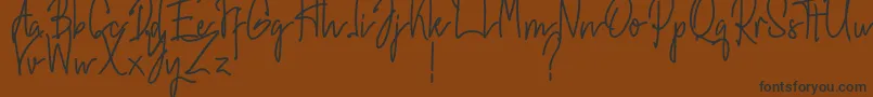 Hiroshima Font – Black Fonts on Brown Background
