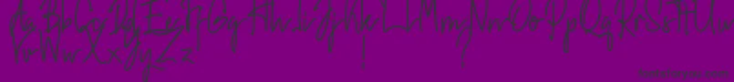 フォントHiroshima – 紫の背景に黒い文字