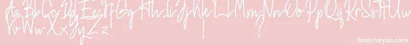Hiroshima Font – White Fonts on Pink Background
