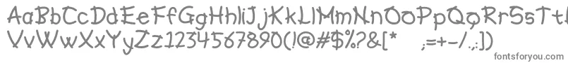 Hiroshio-fontti – harmaat kirjasimet valkoisella taustalla