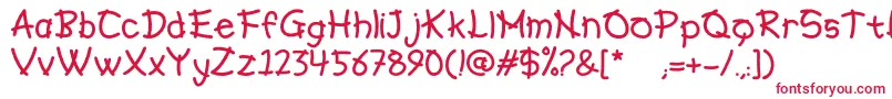 Hiroshio Font – Red Fonts on White Background