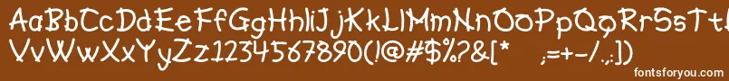 Hiroshio-fontti – valkoiset fontit ruskealla taustalla